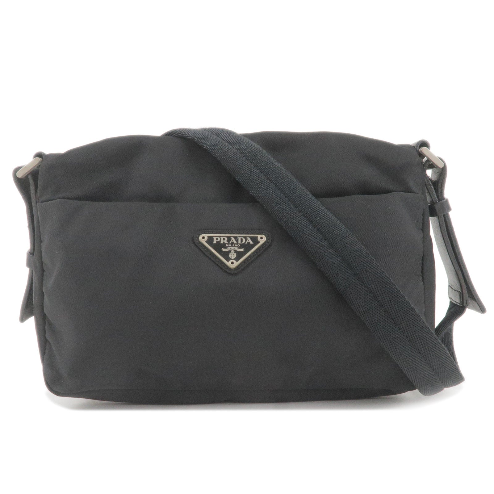 Prada Prada Logo Nylon Leather Shoulder Bag Nero Black B9717 36388 6