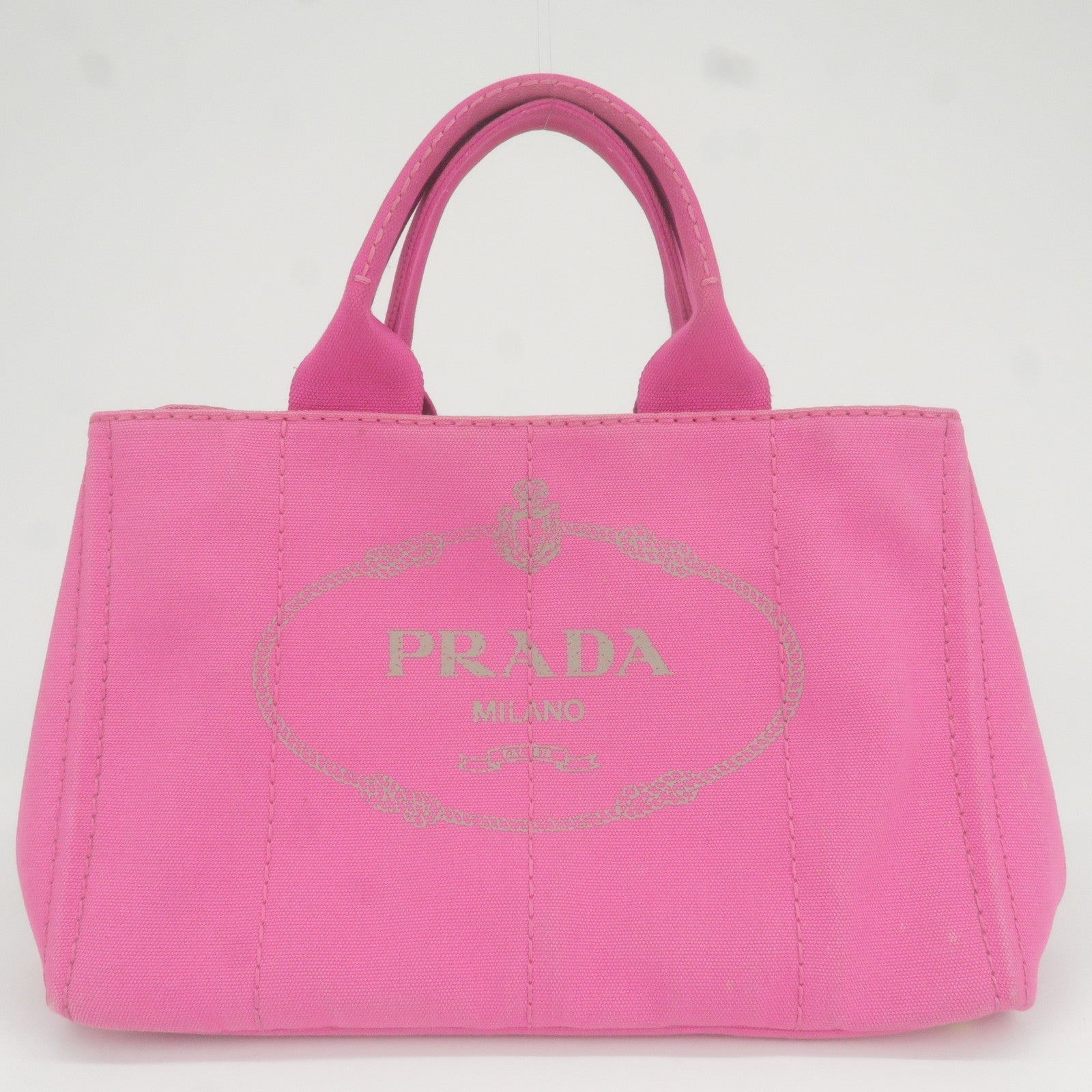 Prada Prada Logo Canapa Canvas Tote Bag Hand Bag