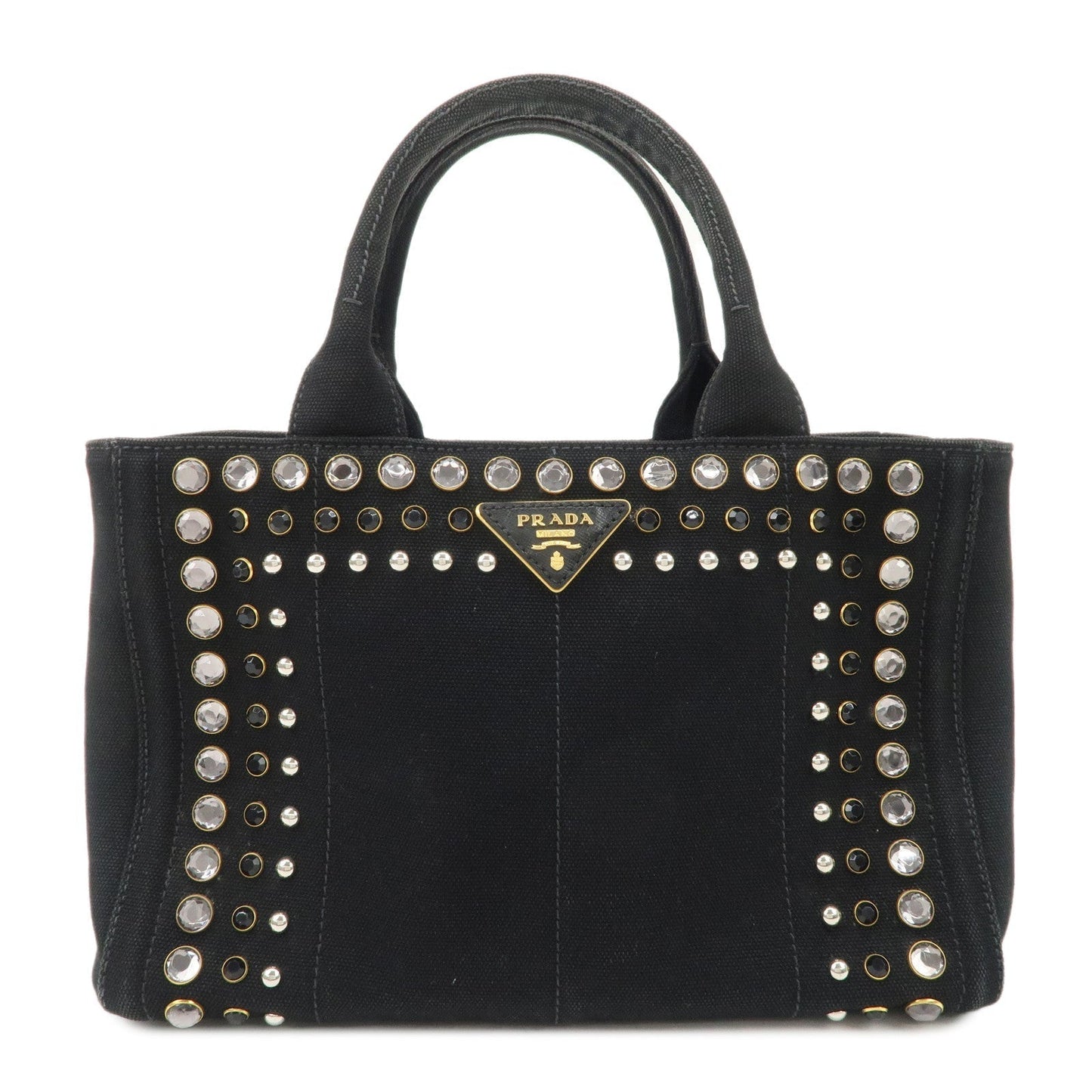 Shoulder Bag Canapa Bijiou Studs 2Way Hand d Canvas Logo