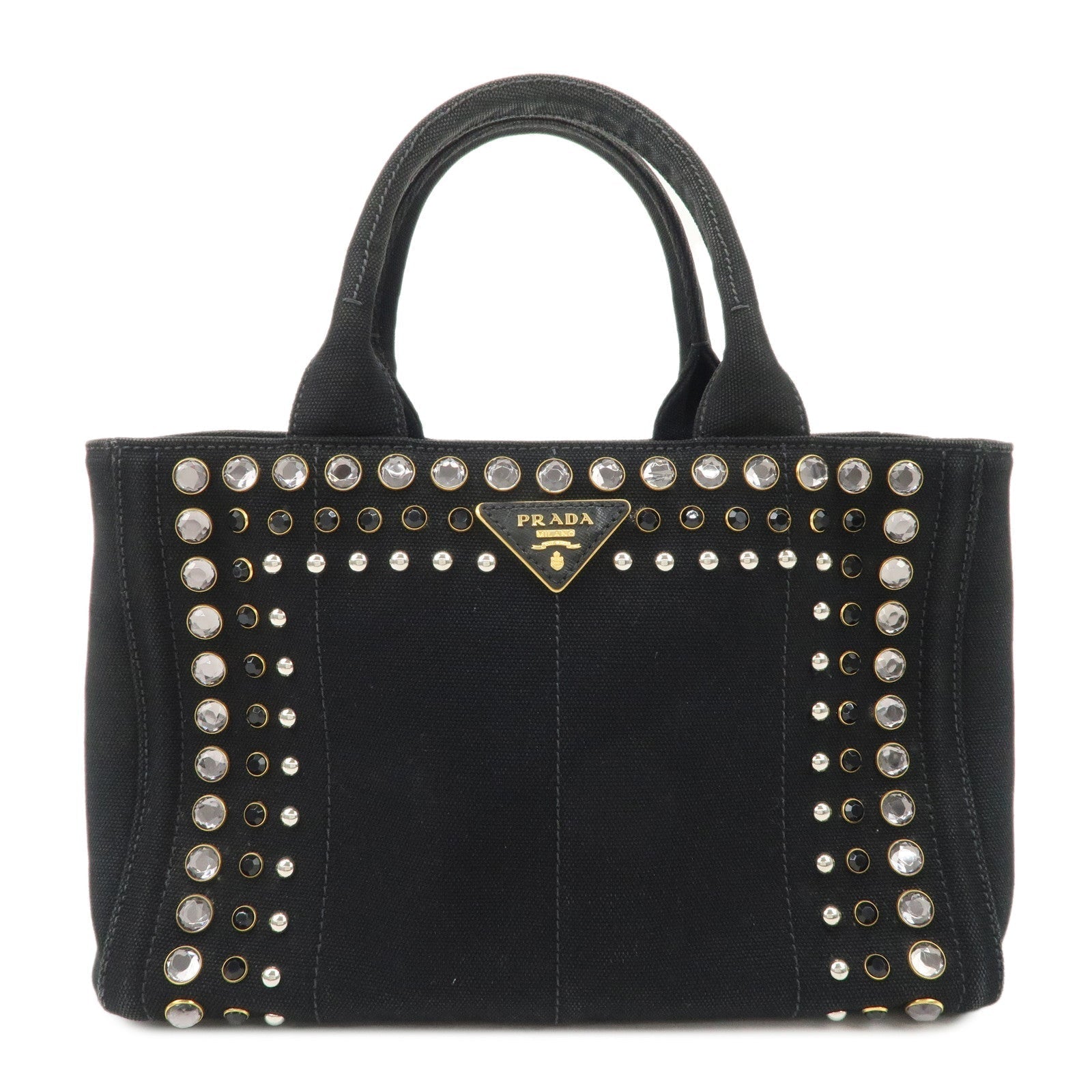 Shoulder Bag Canapa Bijiou Studs 2Way Hand d Canvas Logo
