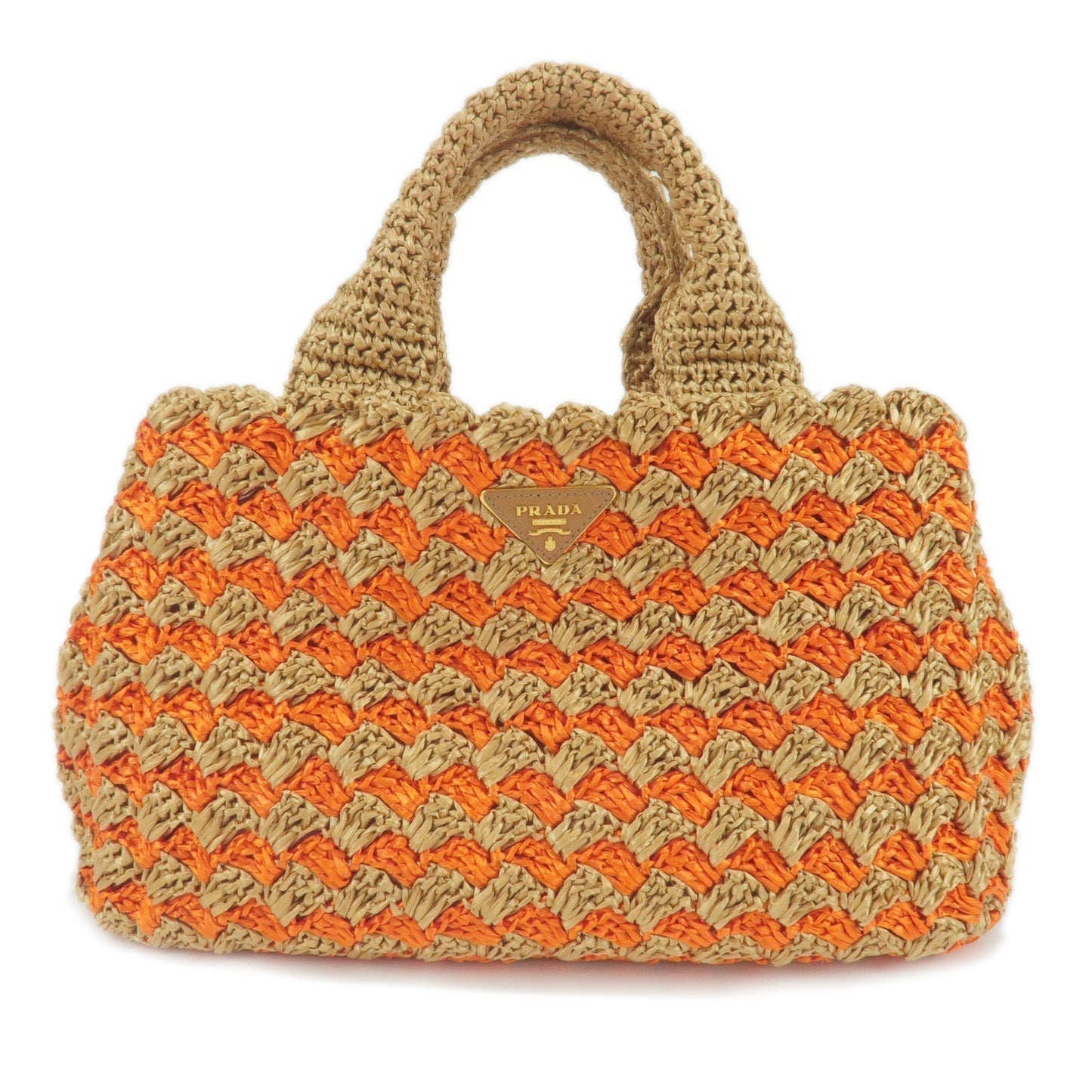 Prada Prada Logo Raffia Crochet Tote Bag Hand Bag Bn2303 35734 11