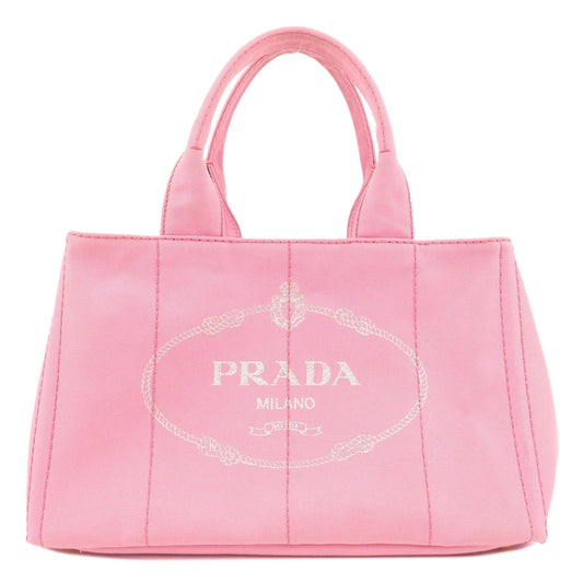 Prada Prada Logo Canapa Canvastote Bag Hand Bag Pink