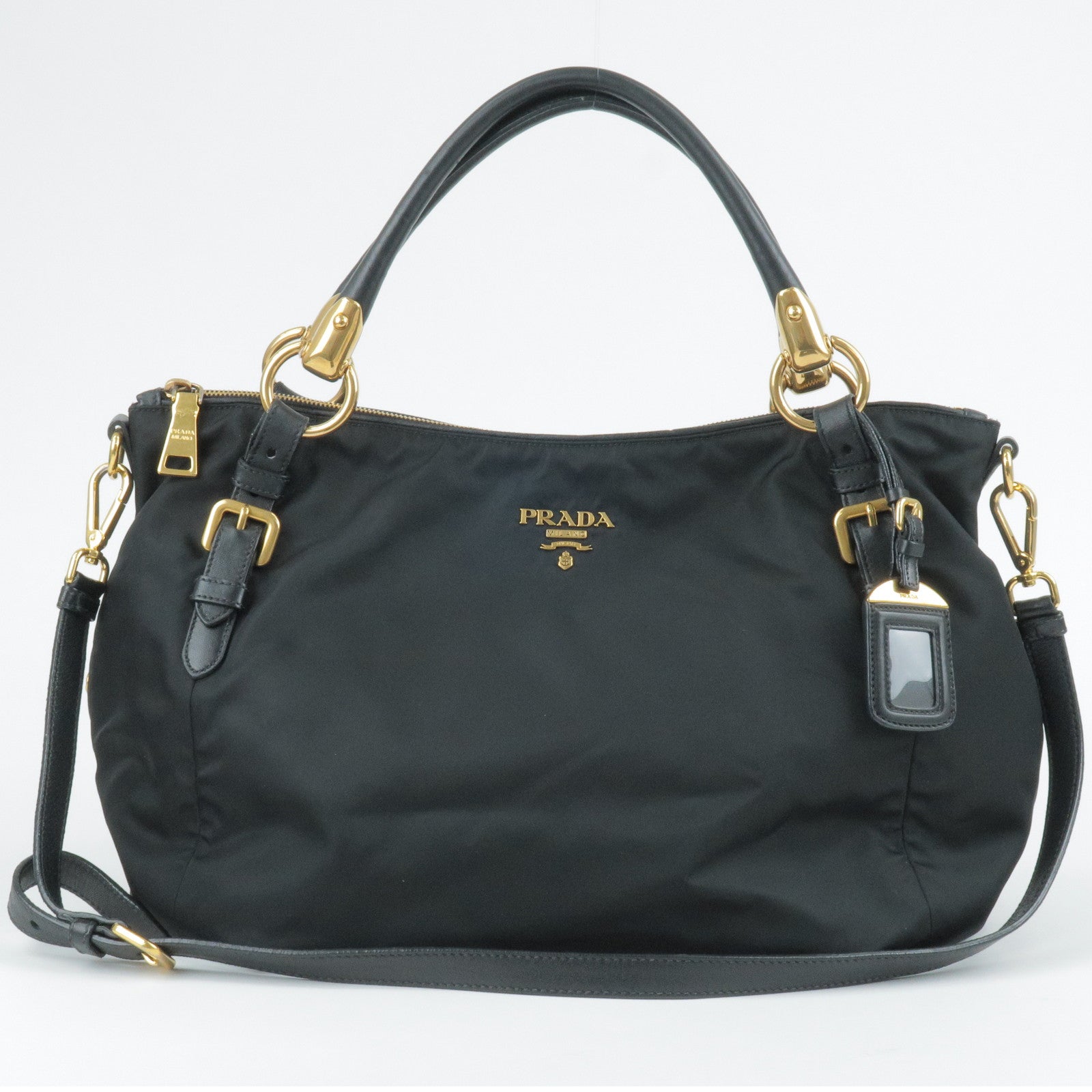 Prada Prada Nylon Leather Shoulder Bag 2Way Bag Nero