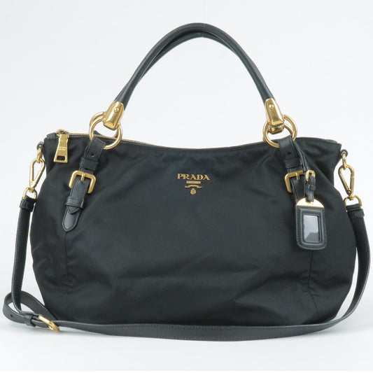 Prada Prada Nylon Leather Shoulder Bag 2Way Bag Nero