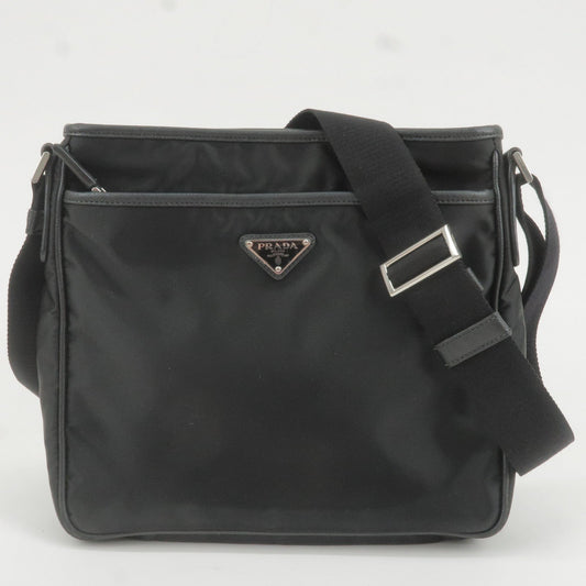 Prada Prada Nylon Leather Shoulder Bag Nero Black 2Vh797