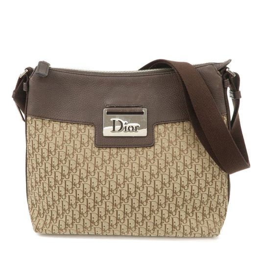 Dior Shoulder Bag Christian Street Chic Trotter d Leather Canvas