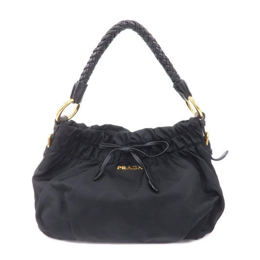 Prada Prada Nylon Leather Gather Hand Bag Shoulder Bag