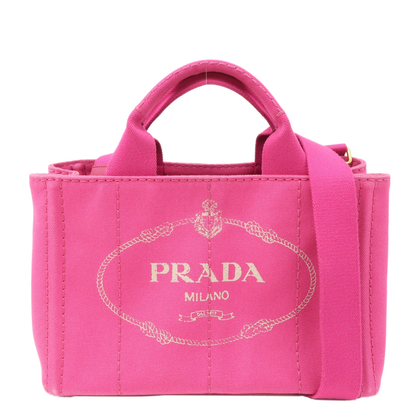 Prada Prada Logo Canapa Mini Canvas 2Way Tote Bag