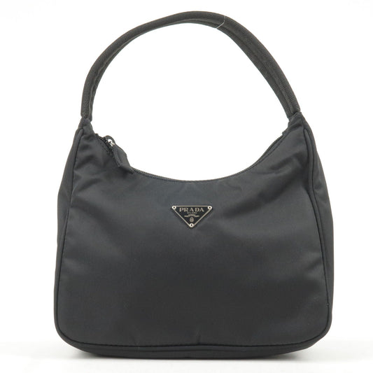 Prada Prada Logo Nylon Hand Bag Mini Bag Nero Travel Bag