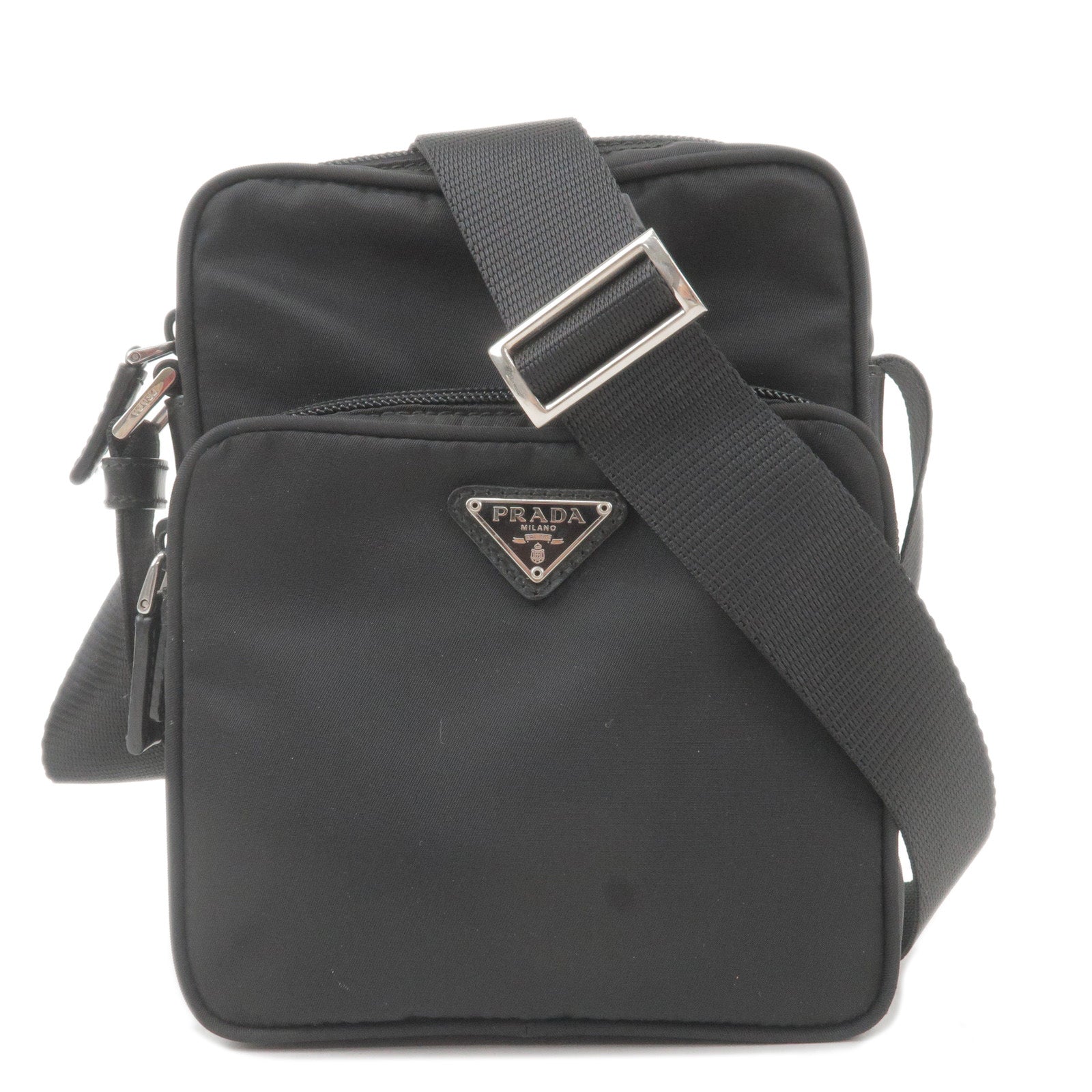 Prada Prada Logo Nylon Leather Shoulder Bag Nero Black Bt0169 36102 10