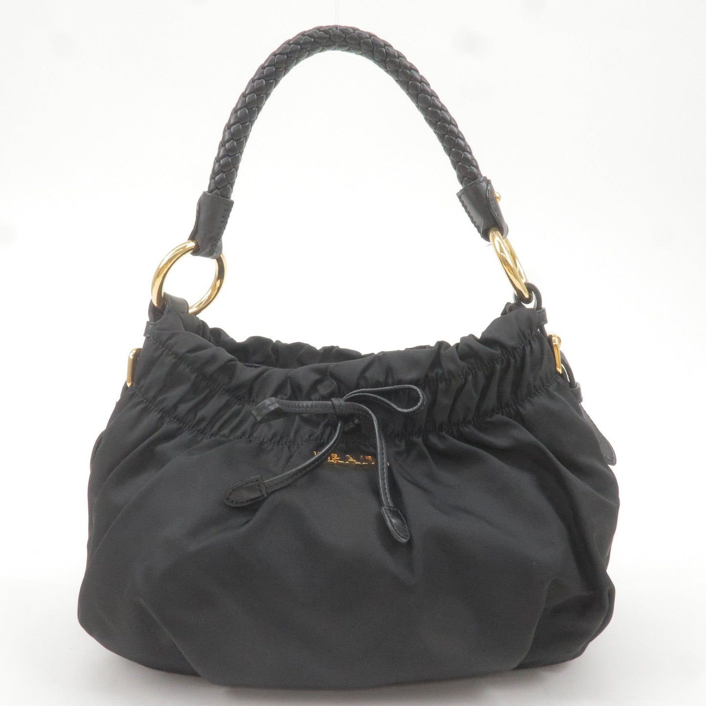 Prada Prada Nylon Leather Ribbon Shoulder Bag Hand Bag
