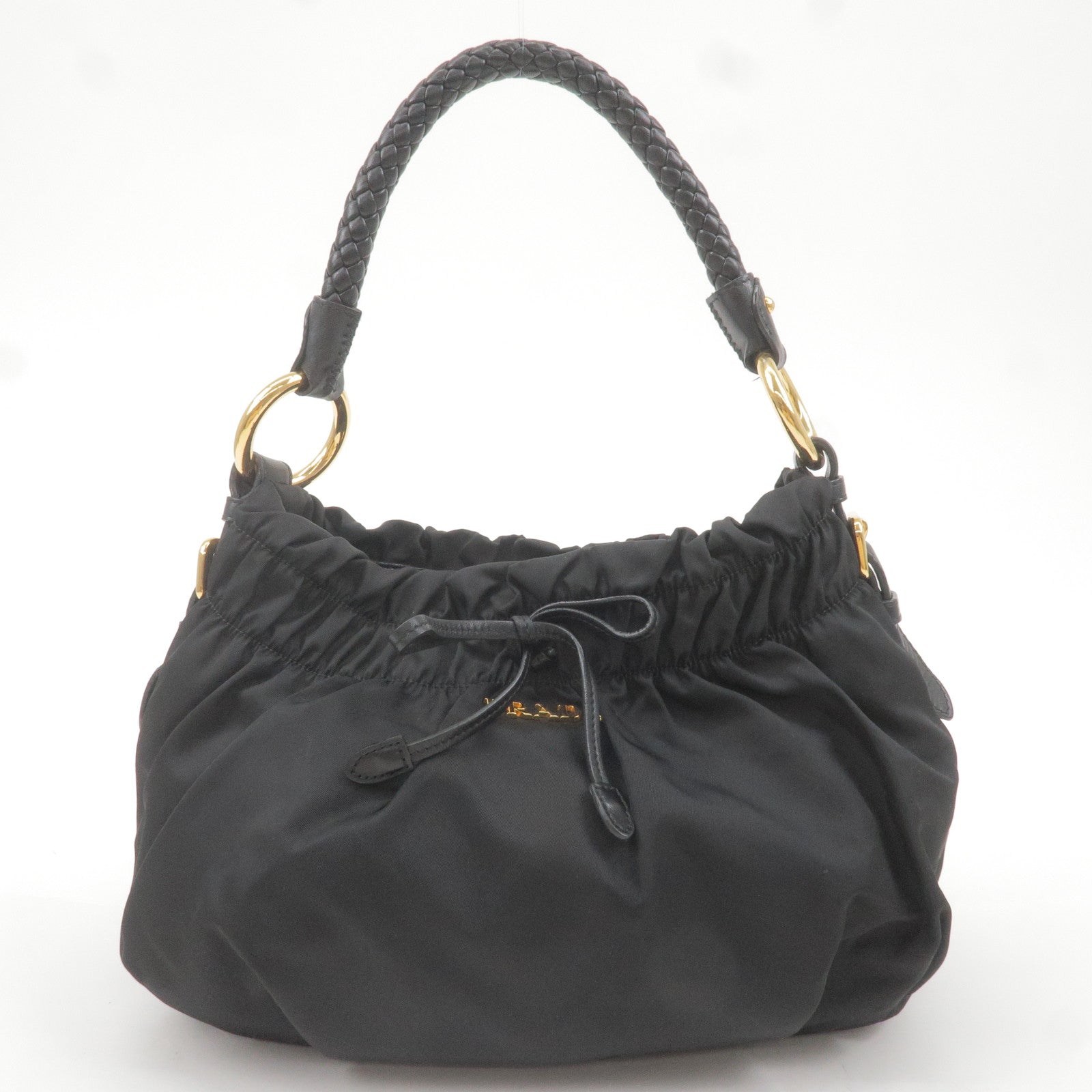 Prada Prada Nylon Leather Ribbon Shoulder Bag Hand Bag