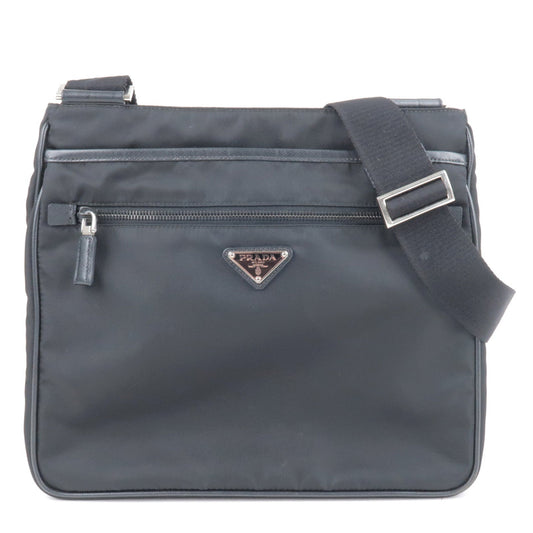 Prada Prada Logo Nylon Leather Shoulder Bag Purse Nero Black 35477 17