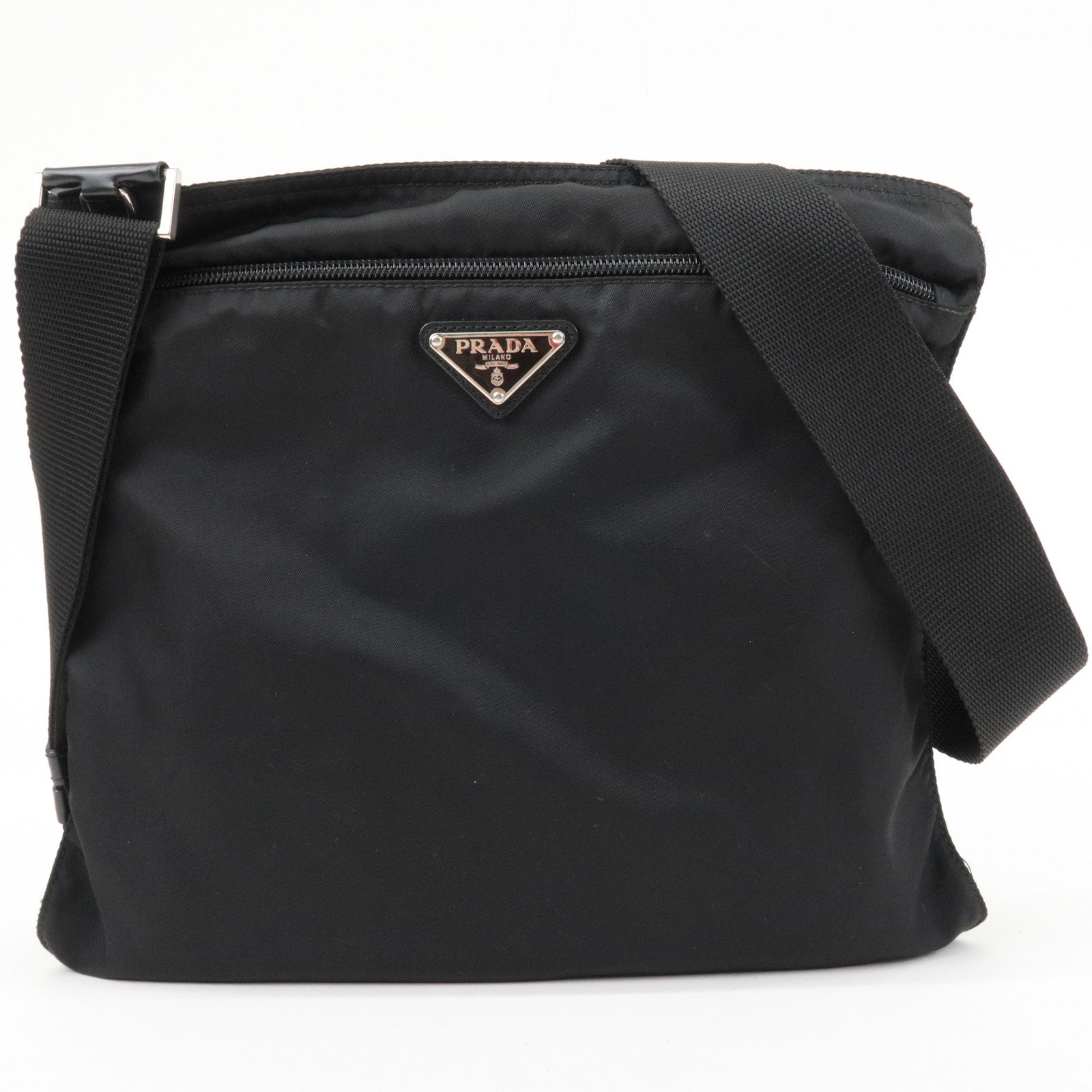 Prada Prada Logo Nylon Leather Shoulder Bag Crossbody Bag Bt175Z 36039 11