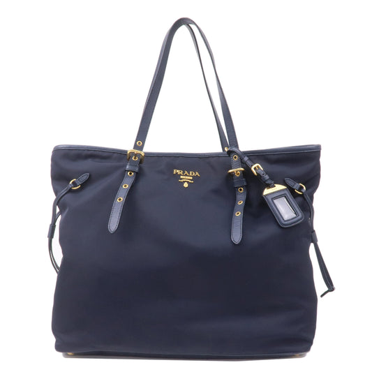 Prada Prada Nylon Leather Tote Bag Shoulder Bag Navy