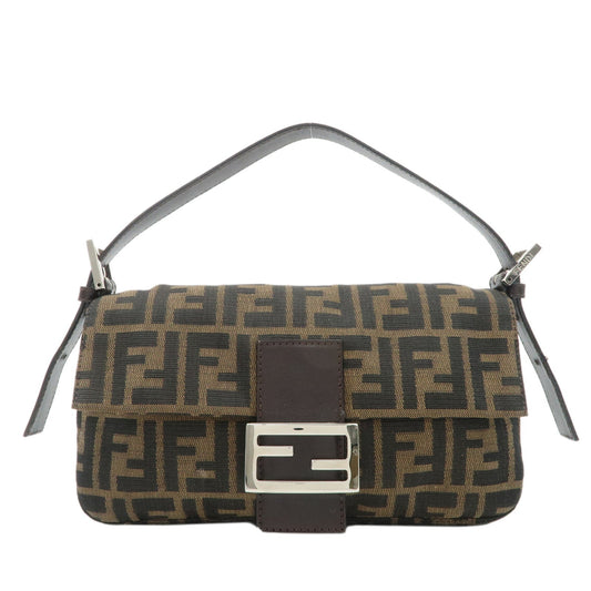 Fendi Shoulder Bag Mamma Baguette Zucca d 2 Leather Canvas