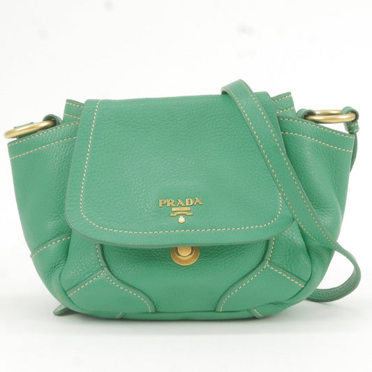 Prada Prada Logo Leather Shoulder Bag Crossbody Bag Green