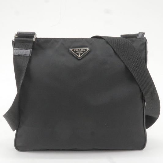 Prada Prada Nylon Leather Shoulder Bag Purse Black Nero