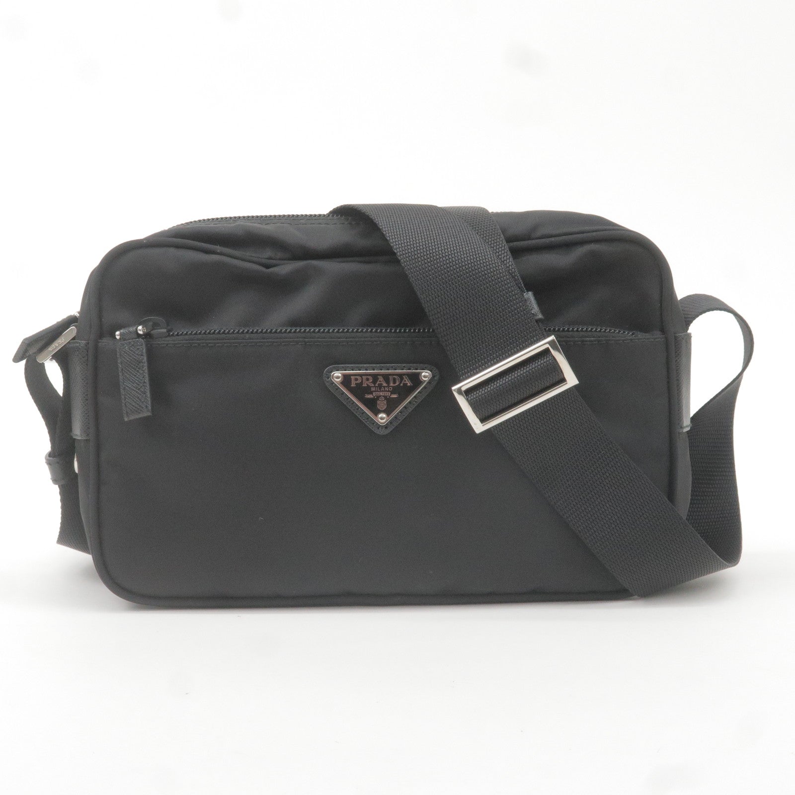 Prada Prada Logo Nylon Leather Shoulder Bag Crossbody Bag 1Bc167 36701 18
