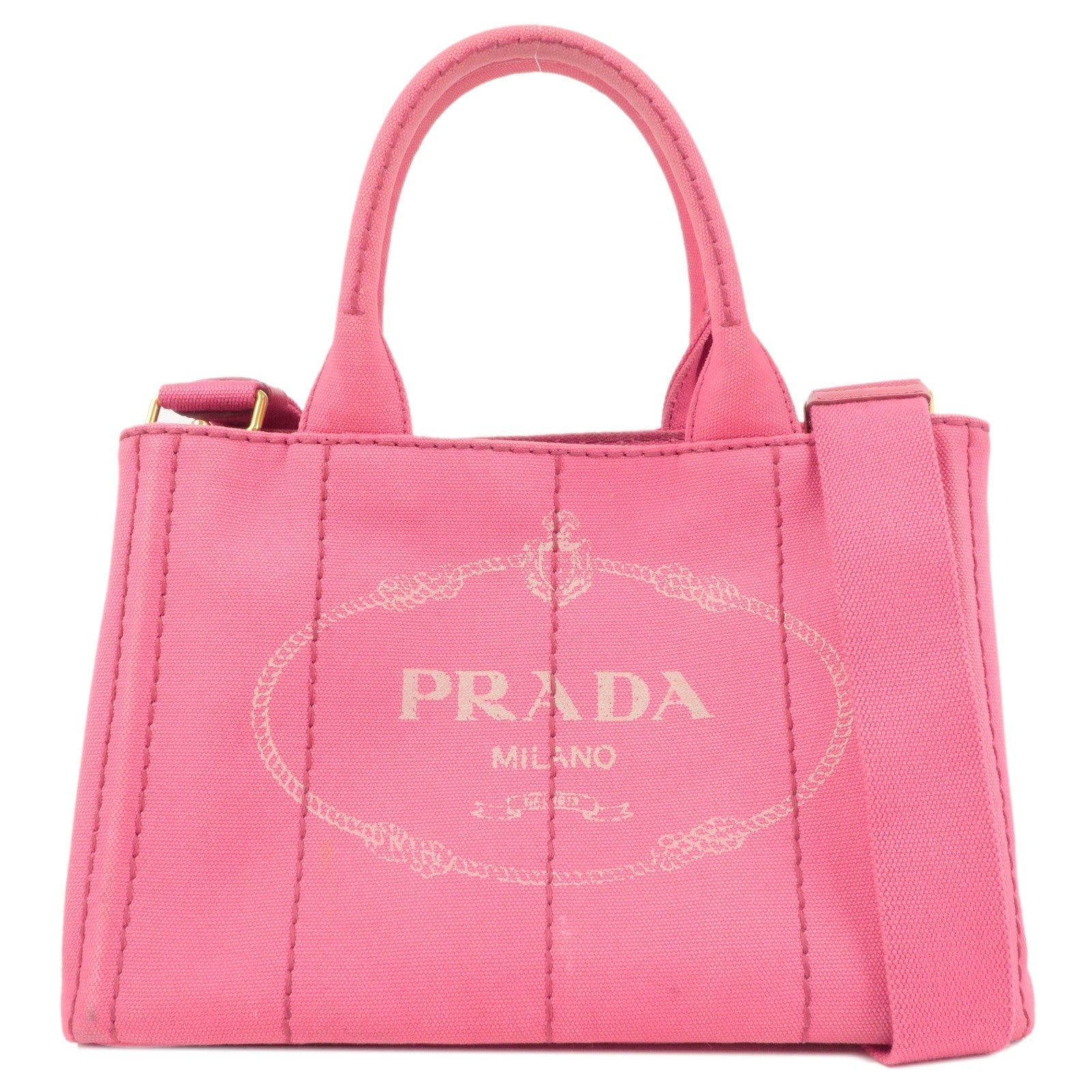 Prada Prada Logo Canapa Mini Canvas 2Way Tote Bag 1Bg439 36781 15