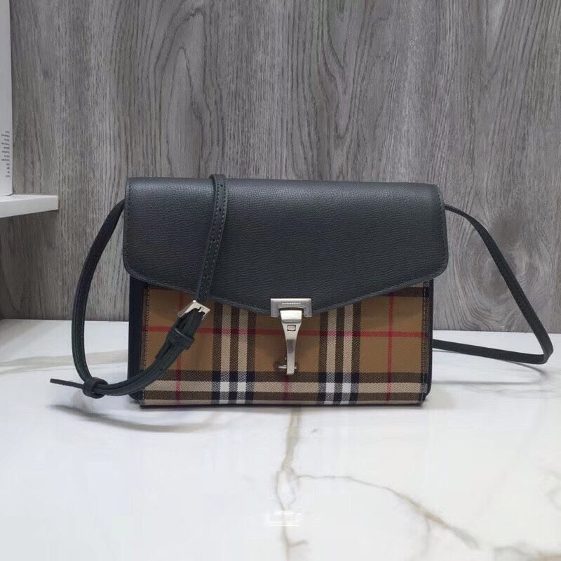 Top Quality Check And Crossbody Bag Grey Small