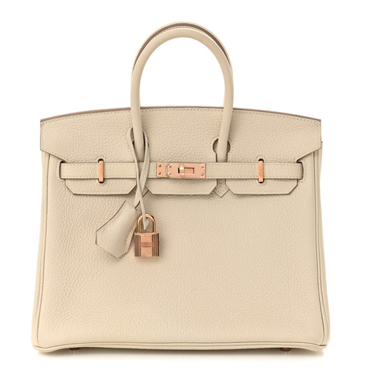 Hermes Togo Birkin Craie Handbag Travel Bag 25 Craie 1734234