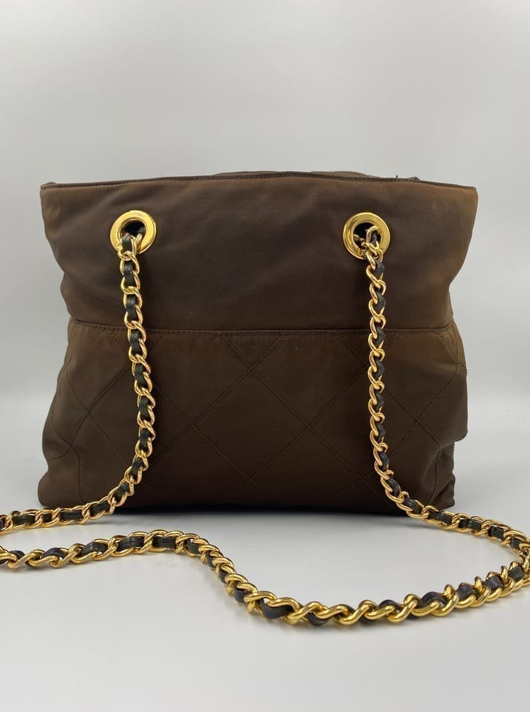Prada Shoulder Bag With Handle Nylon Chain Chain Handle 2