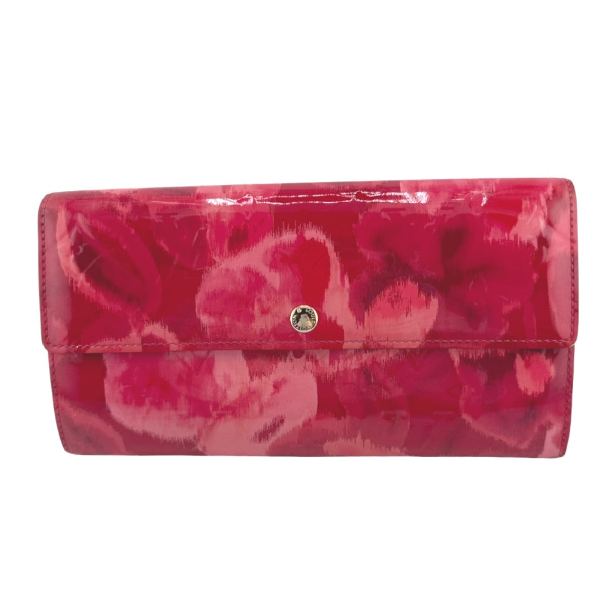Louis Vuitton Long Purse M90022 enamel Rose Monogram Pink Wallet Case