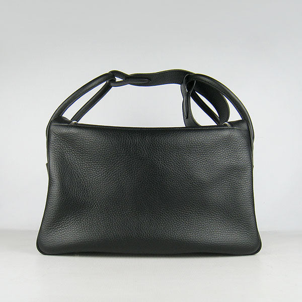 Hermes Luxury Lindy Cm Handbag Black Silver Travel Bag