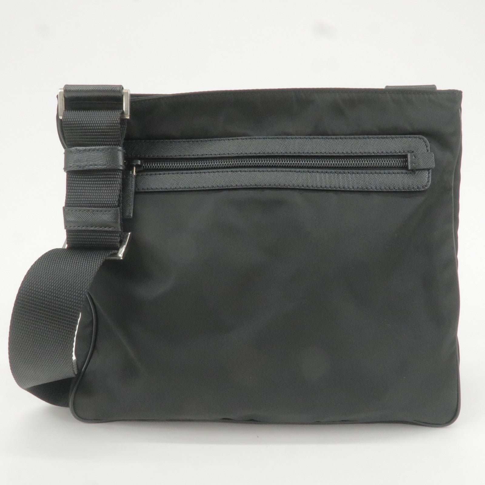 Prada Prada Logo Nylon Leather Shoulder Bag Nero Black Va0338 35829 16