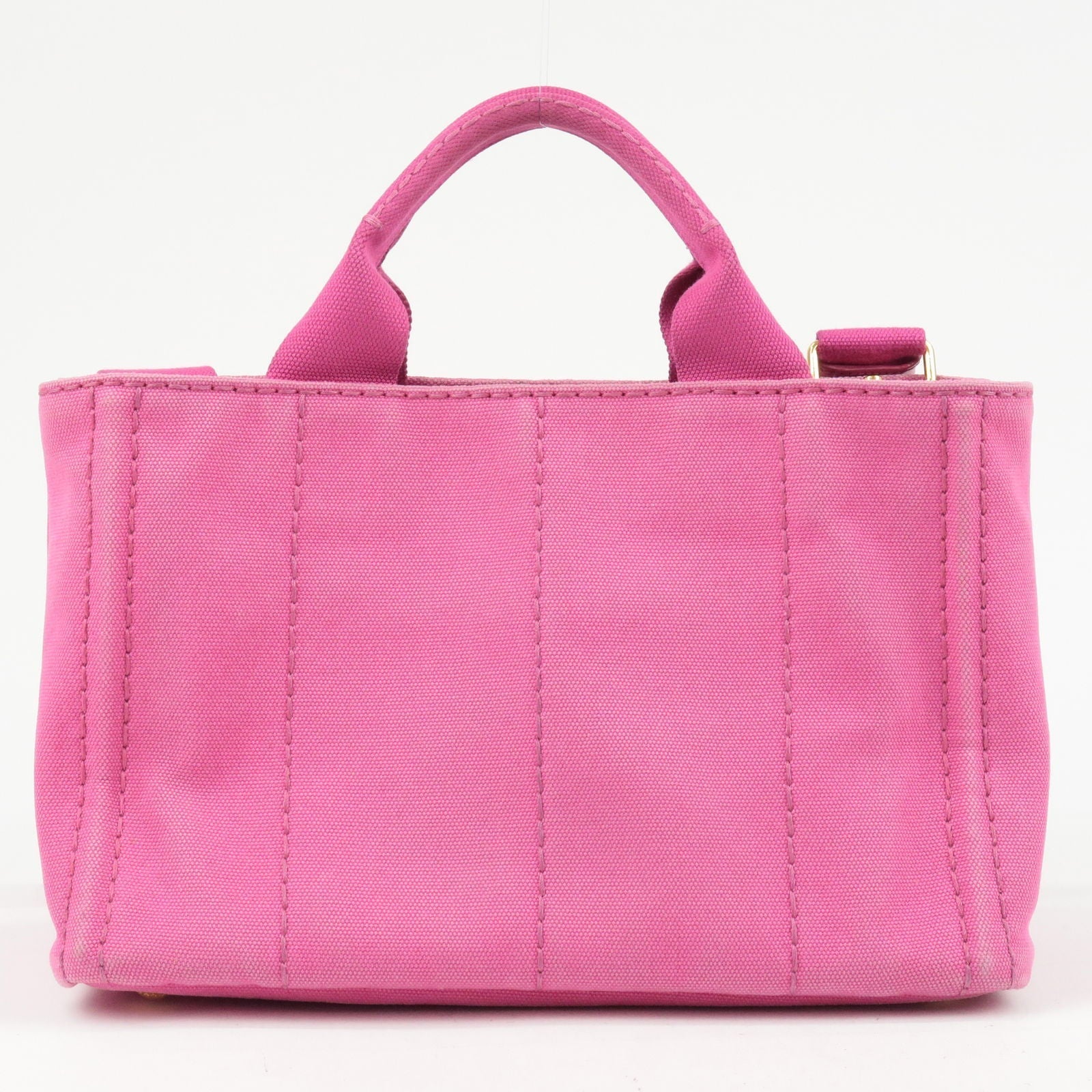 Prada Prada Canapa Mini Canvas 2Way Bag Shoulder Bag Pink 36016 14