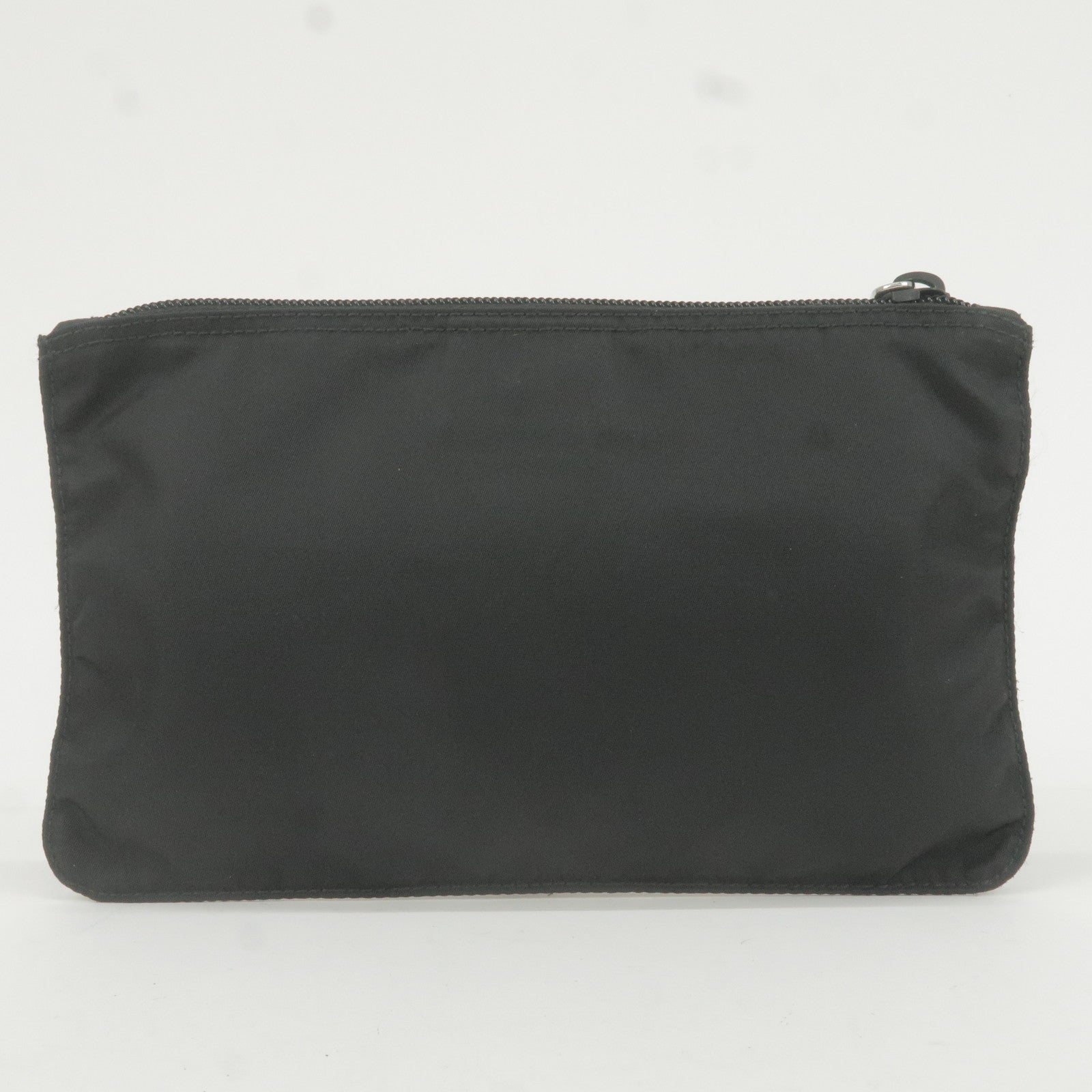 Prada Prada Logo Nylon Leather Pouch Clutch Cosmetic Bag Clutch Bag
