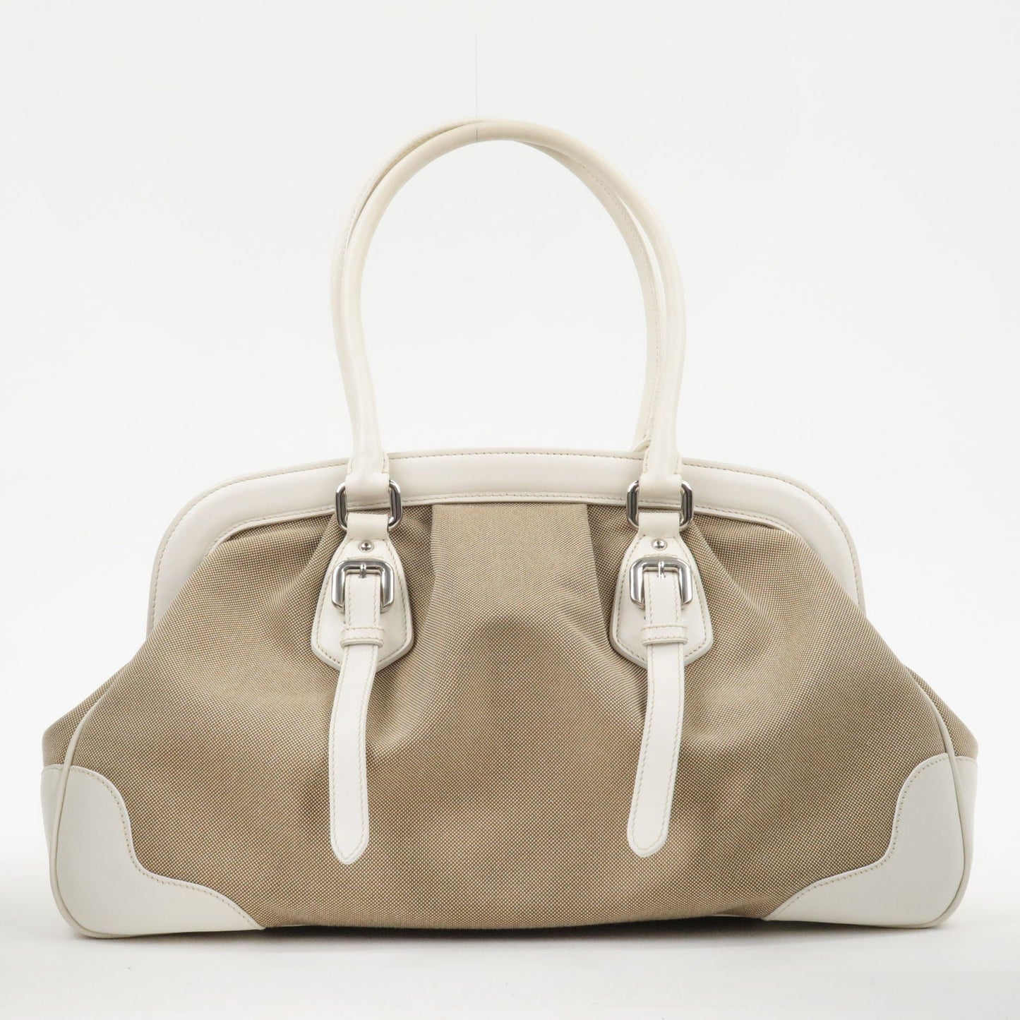 Prada Prada Logo Jacquard Leather Shoulder Bag Hand Bag