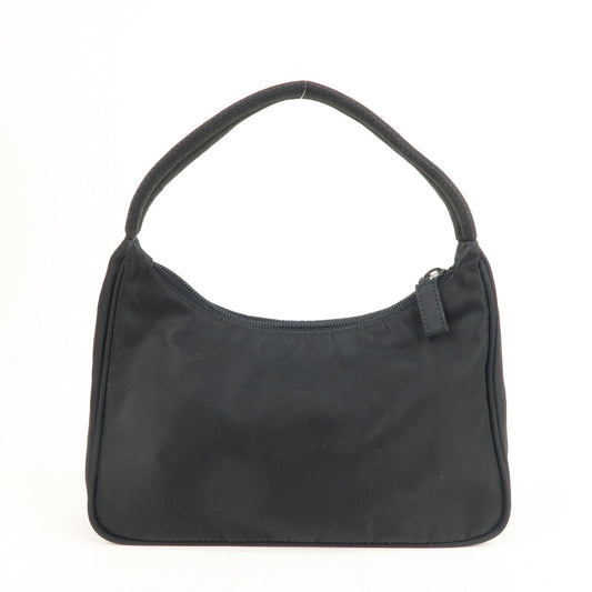 Prada Prada Logo Nylon Hand Bag Pouch Purse Black Travel Bag
