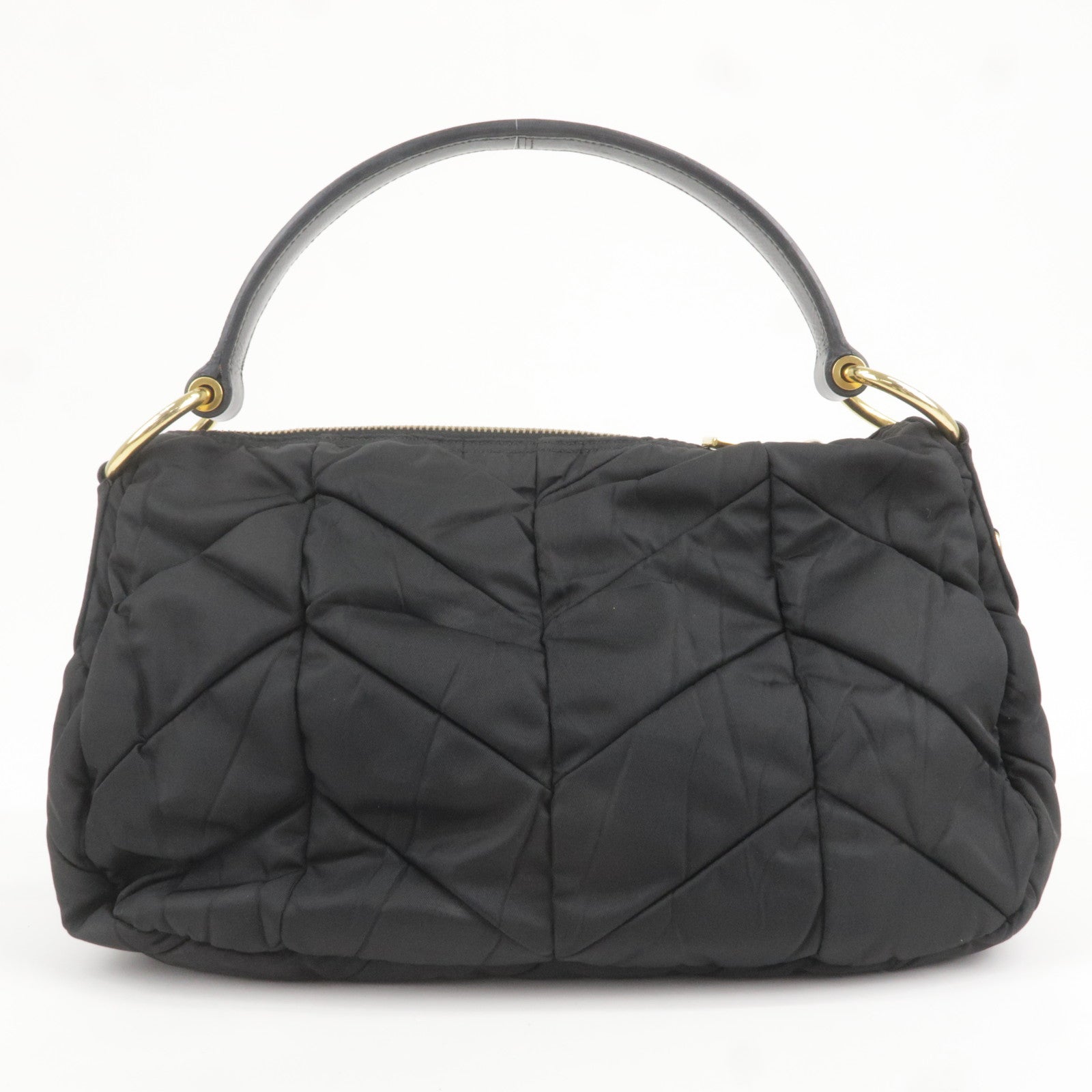 Prada Prada Logo Nylon Enamel Shoulder Bag Hand Bag