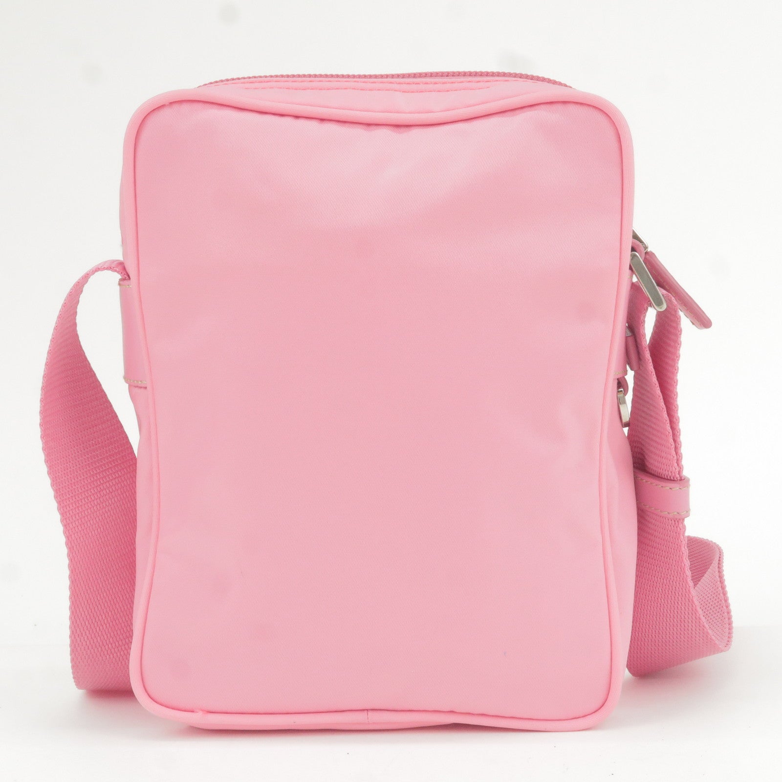 Prada Prada Nylon Leather Shoulder Bag Pouch Purse Pink