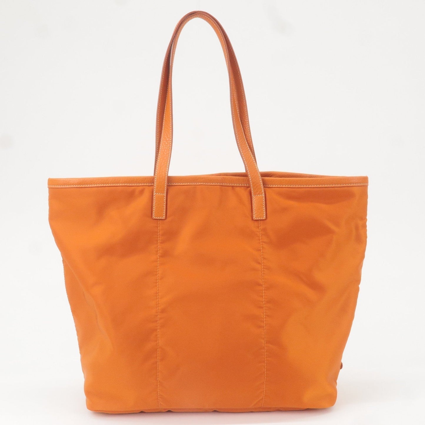 Prada Prada Nylon Leather Tote Bag Shoulder Bag Orange