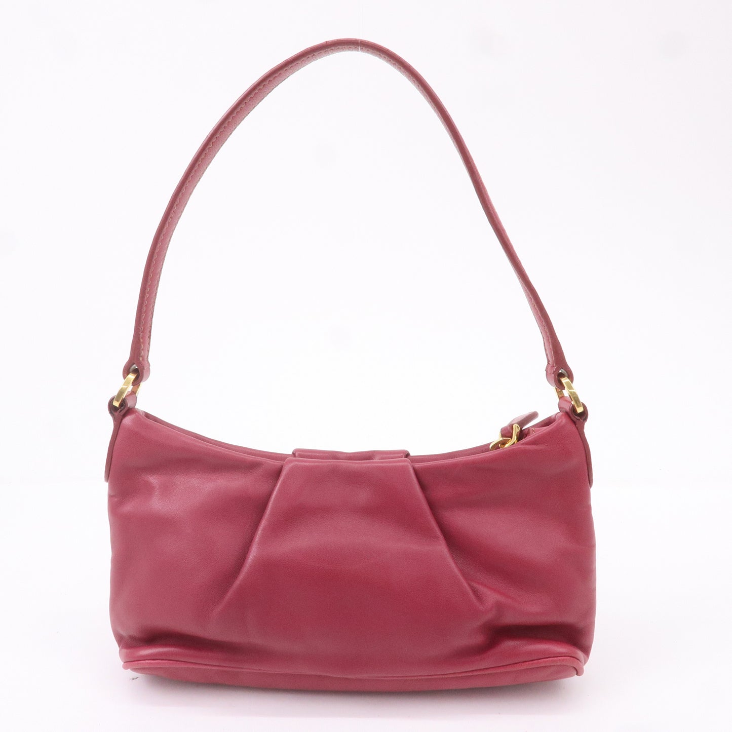 Prada Rose Corsage Hand Bag Leather Travel Bag