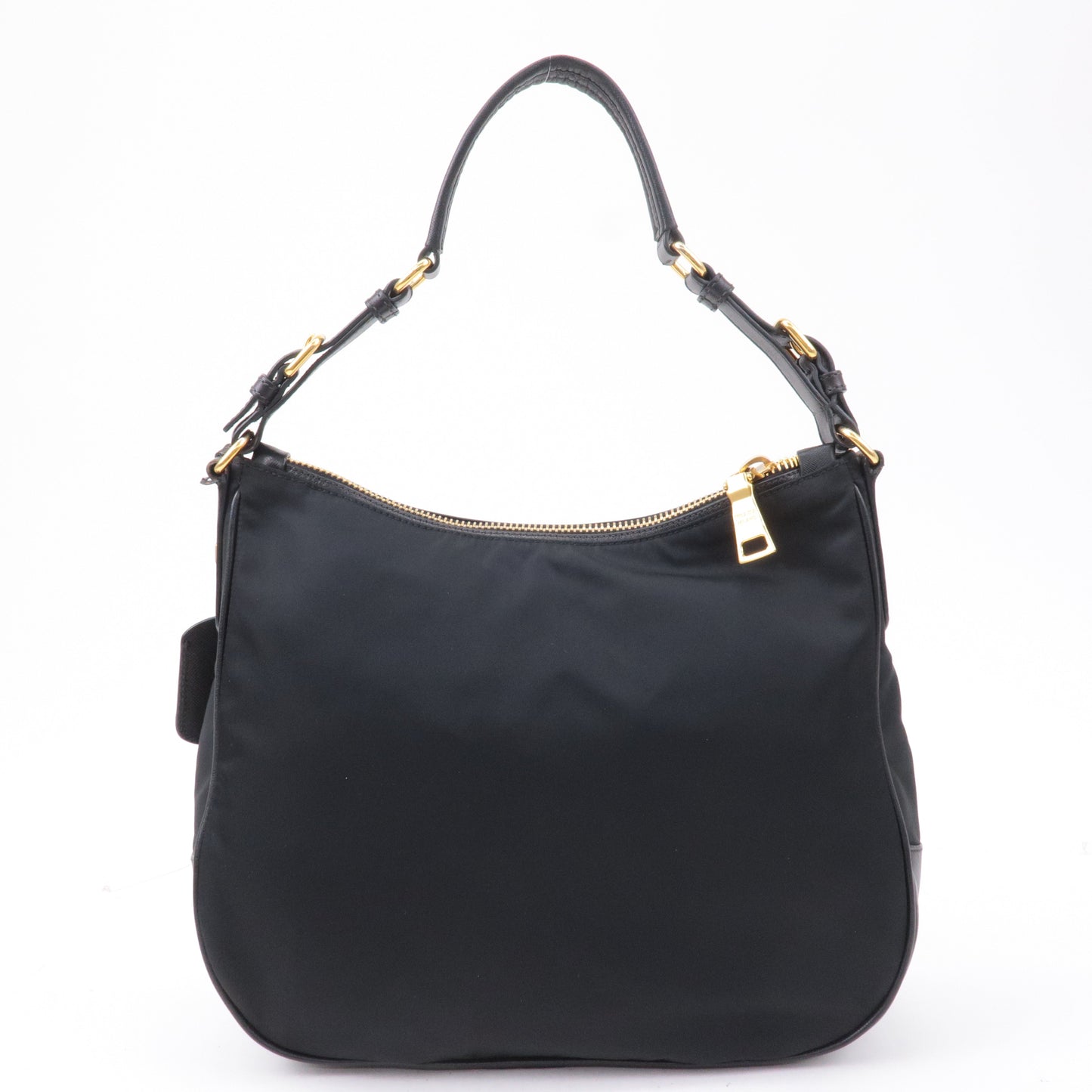 Prada Prada Nylon Leather Hand Bag Shoulder Bag Black