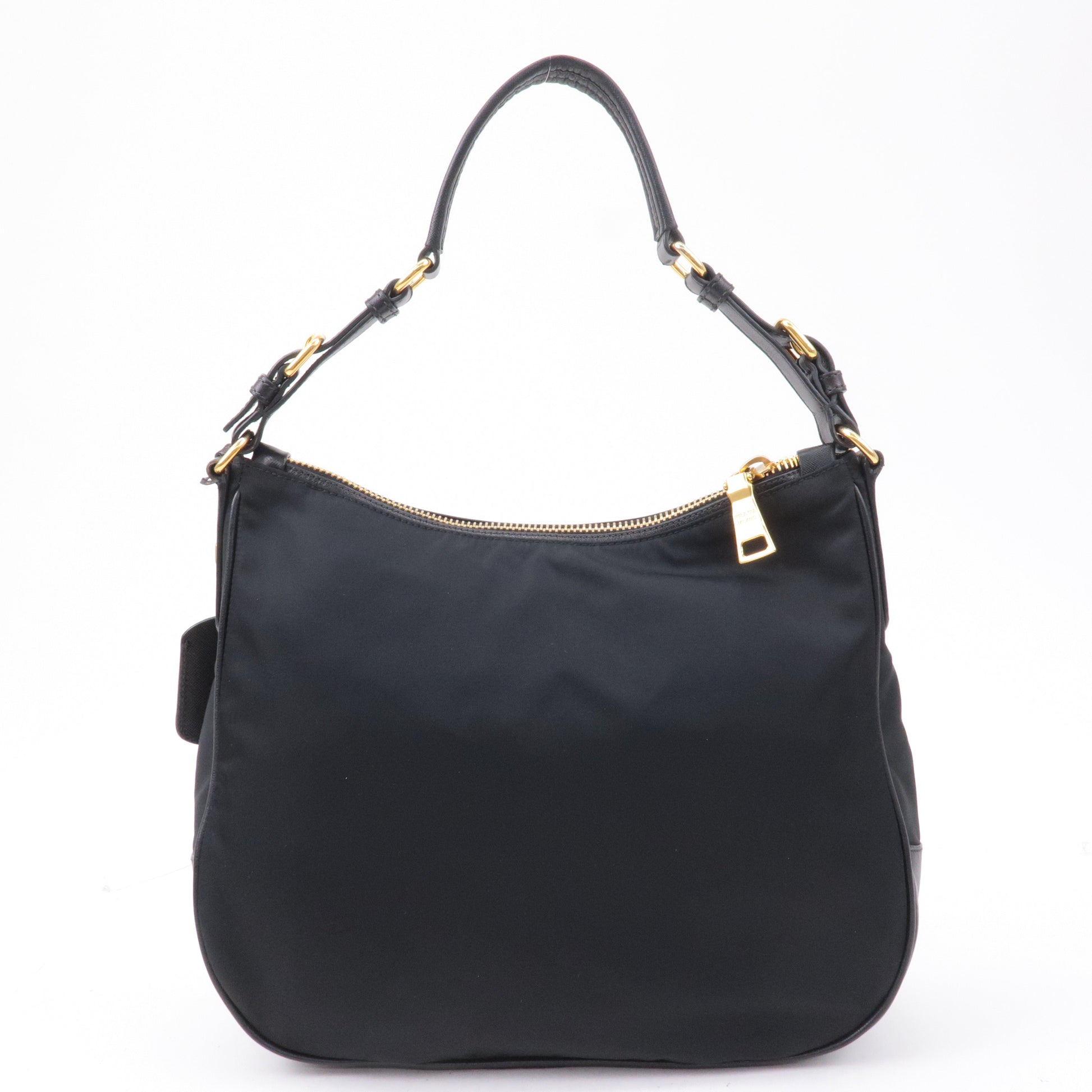 Prada Prada Nylon Leather Hand Bag Shoulder Bag Black