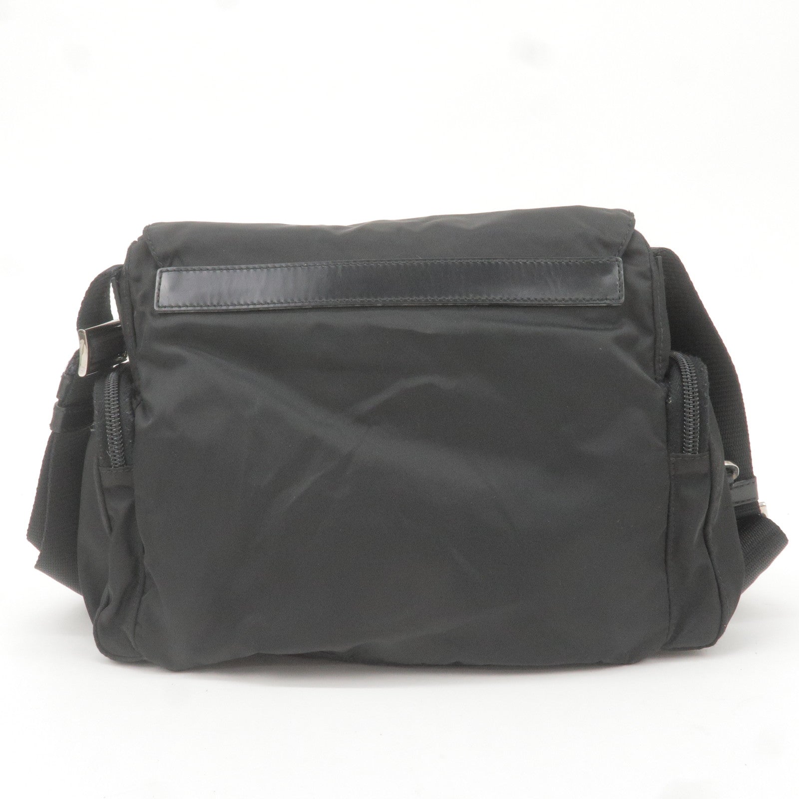 Prada Prada Logo Nylon Leather Shoulder Bag Nero Black Bt0501 36662 14
