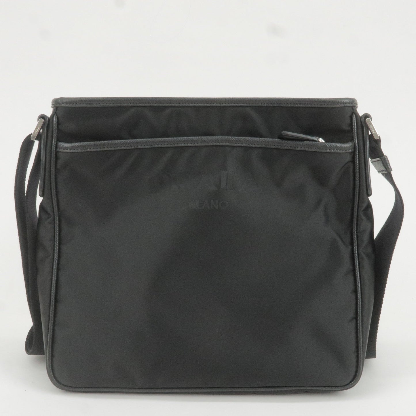 Prada Prada Nylon Leather Shoulder Bag Nero Black 2Vh797