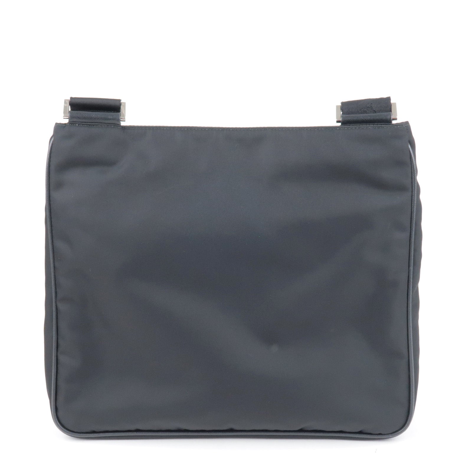 Prada Prada Logo Nylon Leather Shoulder Bag Purse Nero Black 35477 17