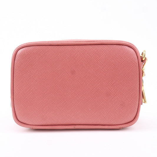 Prada Prada Logo Leather Crossbody Shoulder Bag Pink 1N1674 Crossbody Bag