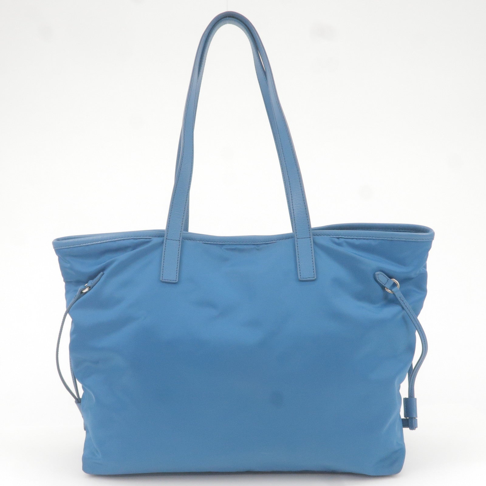 Prada Prada Logo Nylon Leather Tote Bag Hand Bag Blue 36235 13