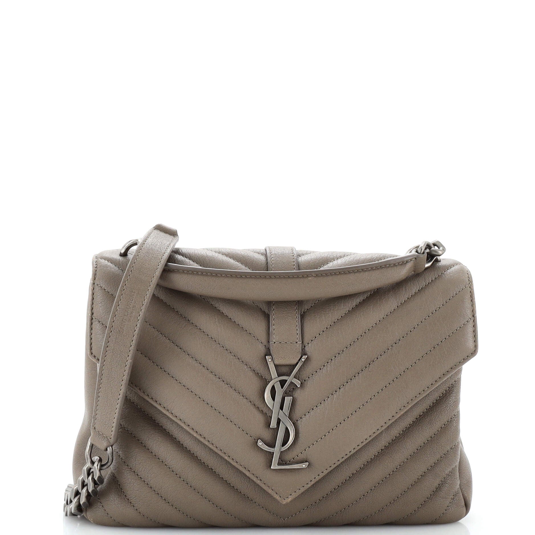 YSL Saint Laurent Luxury Trending Classic College Bag Chevron Leather Monogram Matelasse Travel Bag