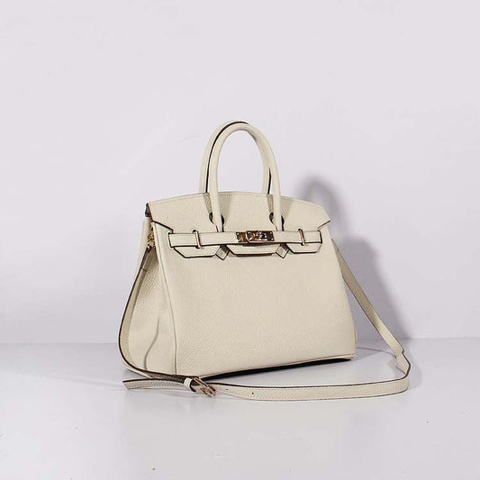 Hermes Luxury Cm Birkin Bag Togo With Strap Leather Beige Travel Bag