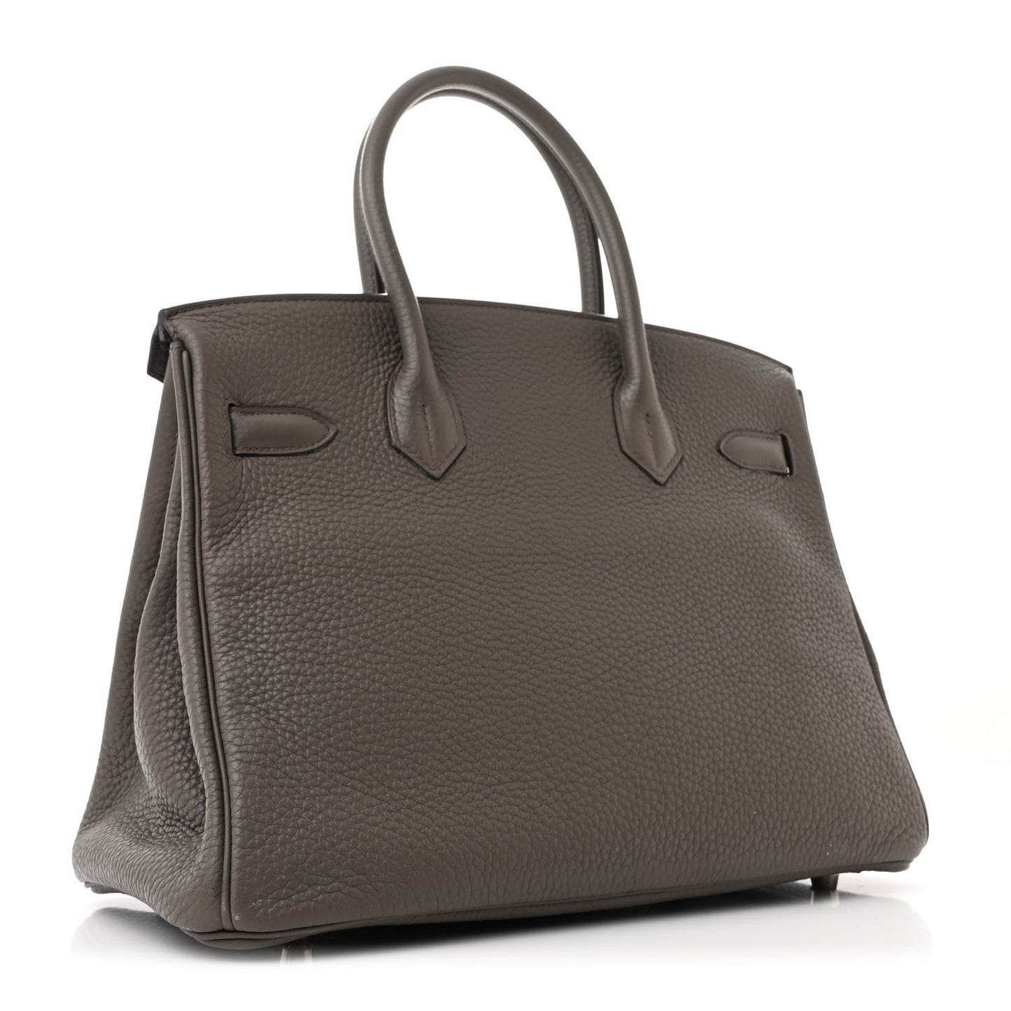 Hermes Taurillon Clemence Birkin Etain Handbag Travel Bag 30 Etain 1676218