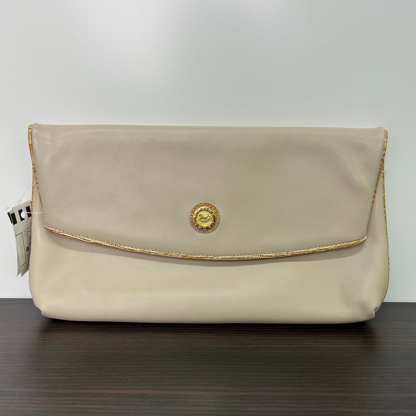 YSL Saint Laurent Clutch Bag Guy Laroche Beige
