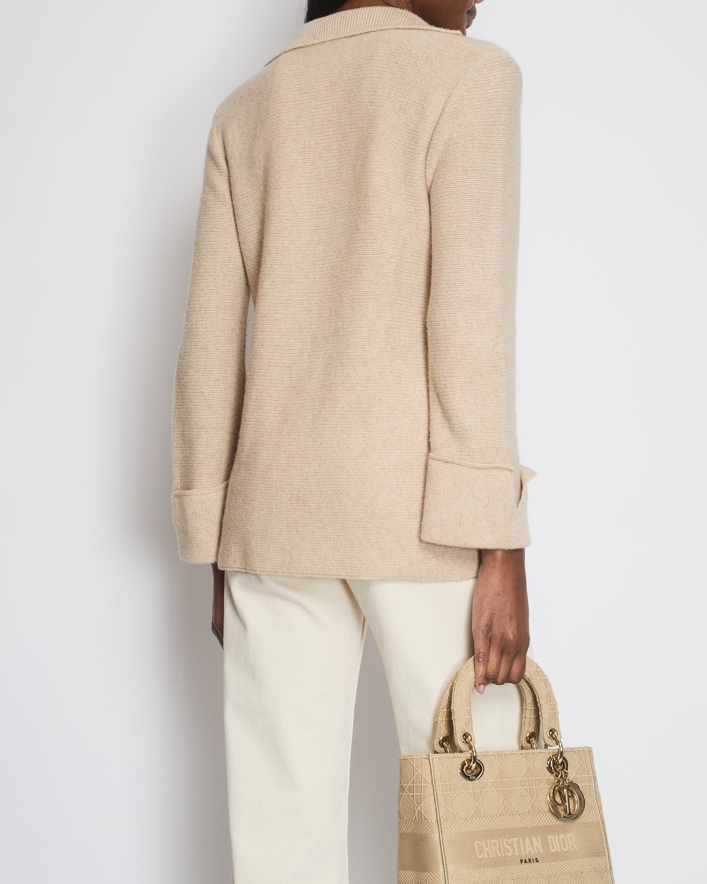 Chanel 99/A Beige Cashmere Long Sleeve Cardigan Size FR 40 (UK 12) Apparel